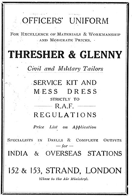 Thresher & Glenny Service Kit & Mess Dress To RAF Regulations    