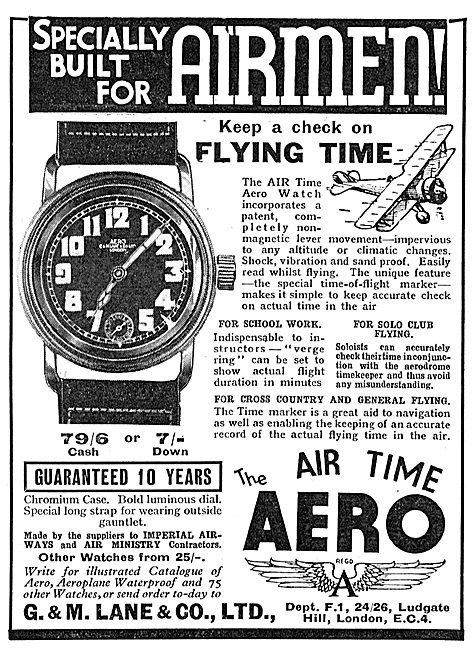G & M Lane. The Air Time Aero Watch                              