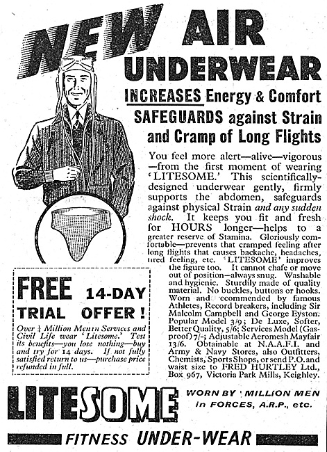 Litesome Underwear For Aircrew 1940                              