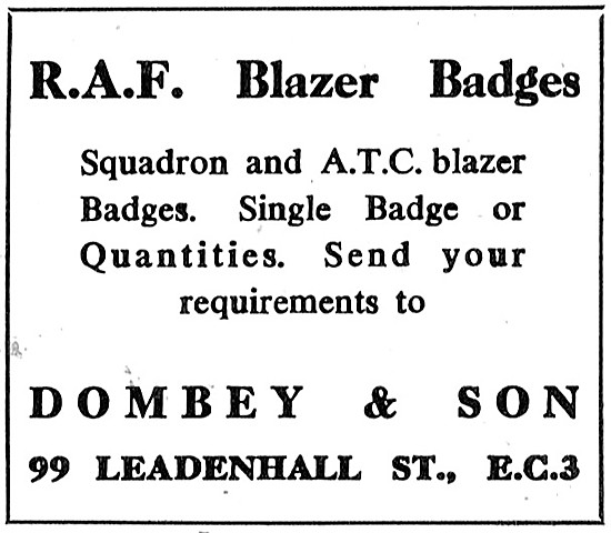 Dombey & Son R.A.F.Blazer Badges                                 