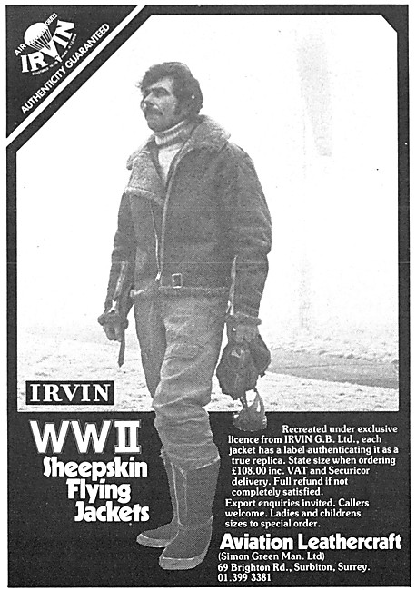 Irvin Sheepskin Flying Jackets                                   