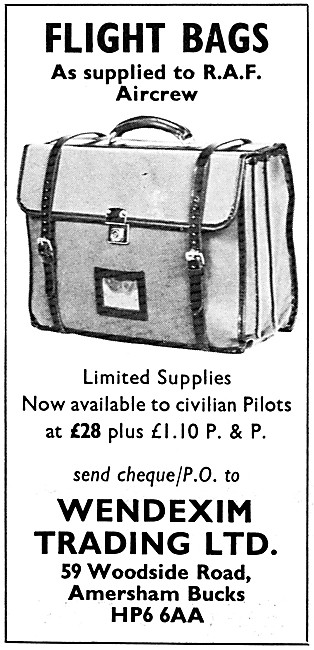 Navigators RAF Pattern Flight Bags - 1976 Advert                 