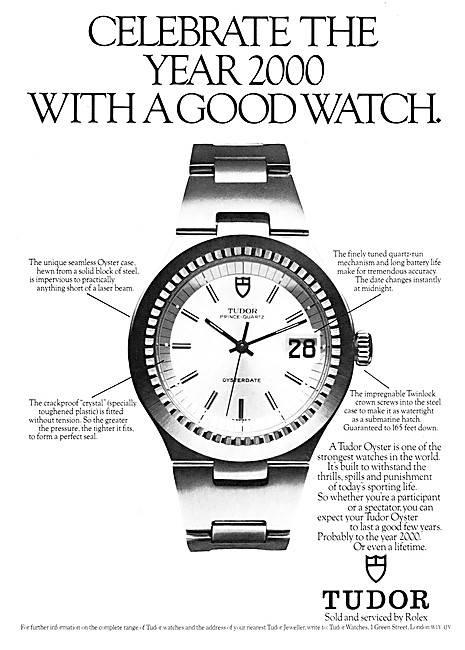 Tudor Rolex Oyster Watches 1979                                  