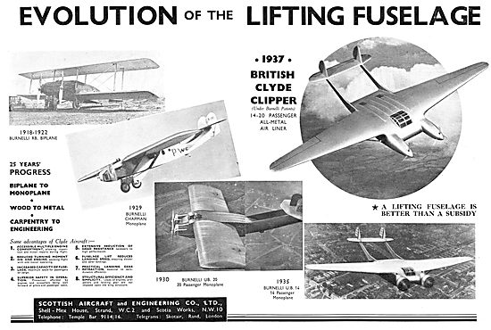 Clyde Aircraft. - Scottish Aircraft - Lifting Fuselage - Burnelli