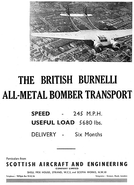 The British Burnelli All-Metal Bomber Transport Aircraft         