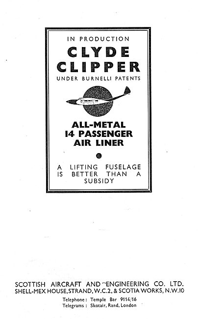 Clyde Aircraft. Clyde Clipper                                    