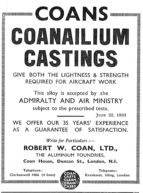 Coans Coanailium Aluminium Castings                              