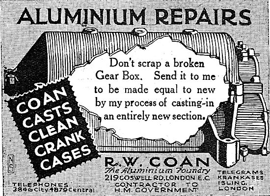 R.W.Coan - The Aluminium Foundry. 219 Goswell Rd. London         