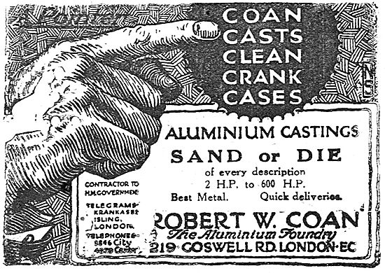R.W.Coan: Coan Casts Clean Crank Cases. Sand Or Die              