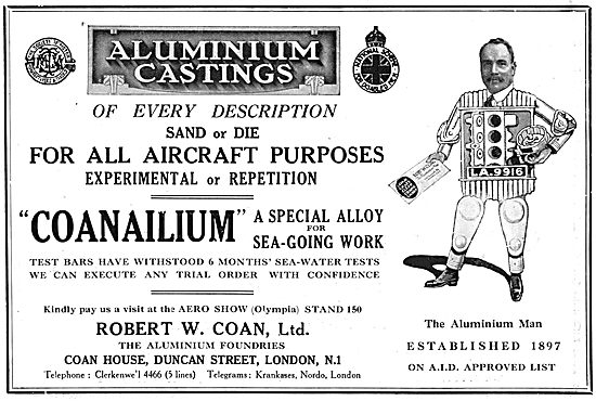 R.W.Coan Aluminium Castings. Coanalium                           