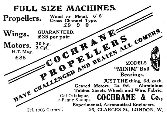 Cochrane & Co Full Size Aeroplane Components                     