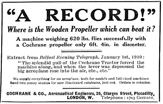 Cochrane & Co Wooden Propellers                                  