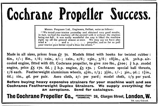 Cochrane Aeroplane Propeller Success                             