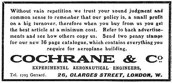 Cochrane & Co. - Experimental Aeronautical Engineers - Parts     