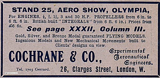 Cochrane & Co Experimental Aeronautical Engineers.               