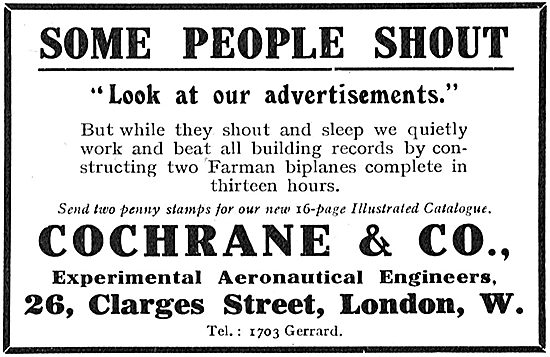 Cochrane & Co Experimental Aeronautical Engineers                