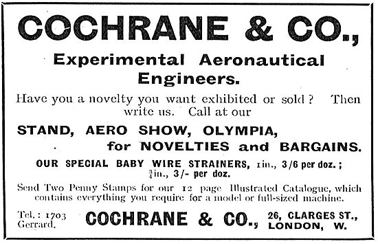 Cochrane & Co - Experimental Aeronautical Engineers              