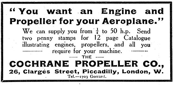 An Engine & Propeller For Your Aeroplane From  Cochrane & Co     