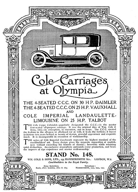 Wm..Cole & Sons Aircraft & Motor Vehicles                        