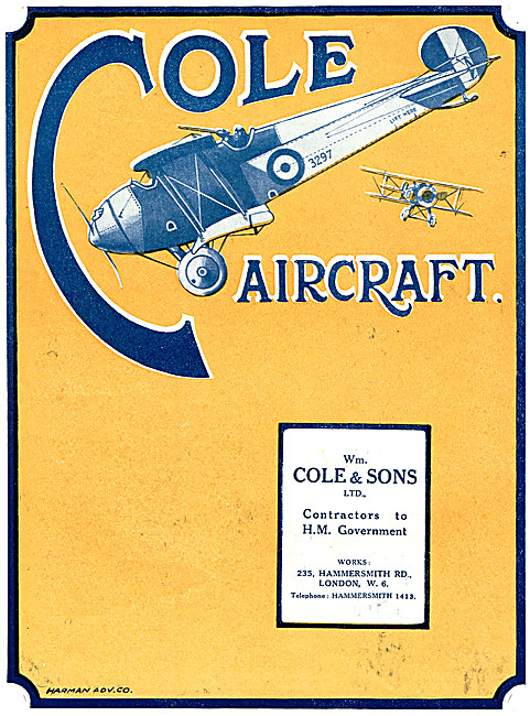 Cole Aircraft 1917                                               
