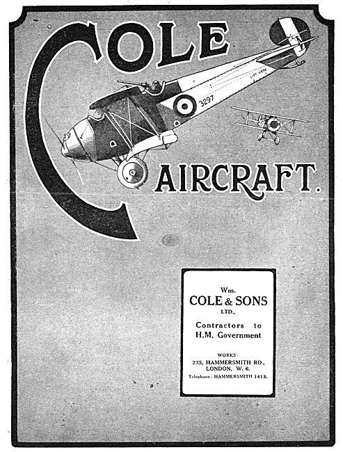 W.Cole & Sons. Cole Aircraft                                     