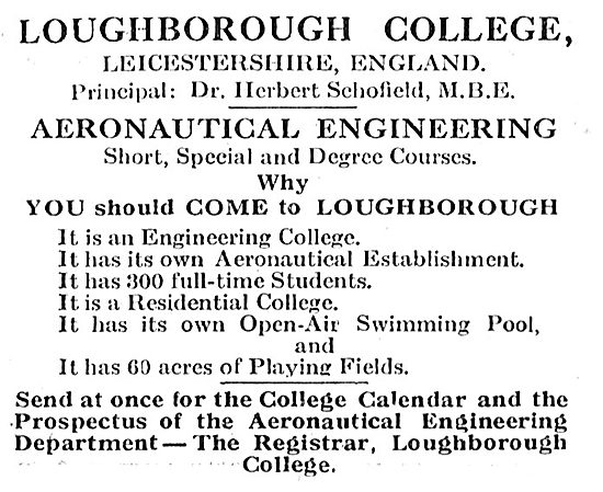 Loughborough College - Aeronautical Engineering Courses          