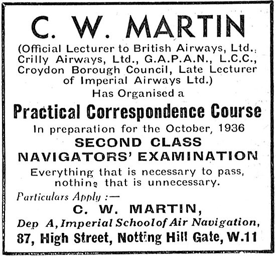 C.W.Martin - Correspondence Course For 2nd Class Navigation Exam 