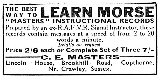 C.E.Masters Morse Code Instructional Course                      