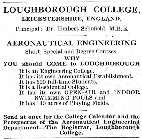 Loughborough College - Aeronautical Engineering Courses          