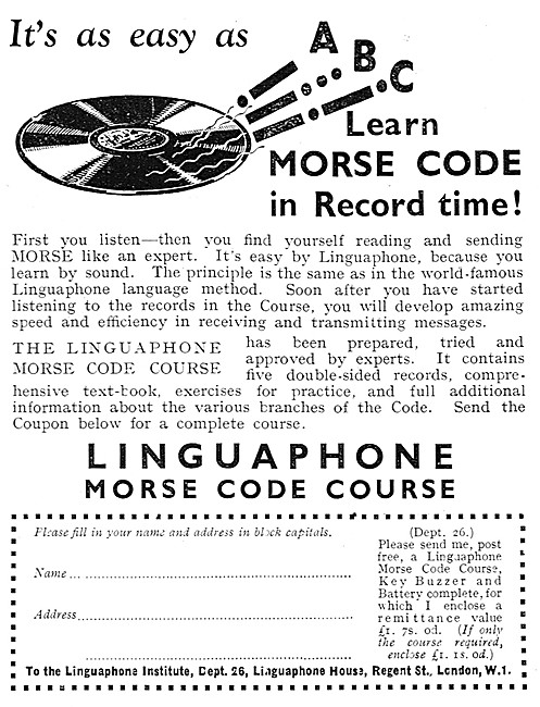 Linguaphone Morse Code Training Gramaphone Records               