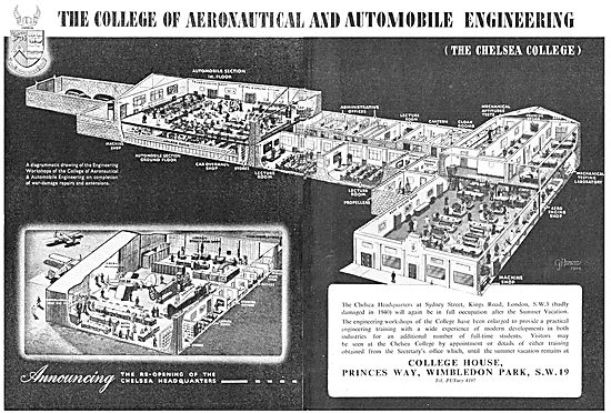 The College Of Aeronautical & Automobile Engineering Chelsea     