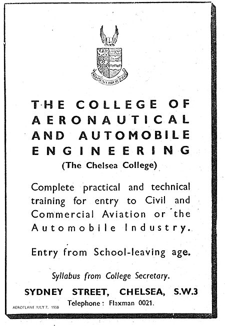 The College Of Aeronautical & Automobile Engineering             