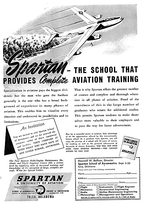 Spartan School Of Aeronautics 1950                               