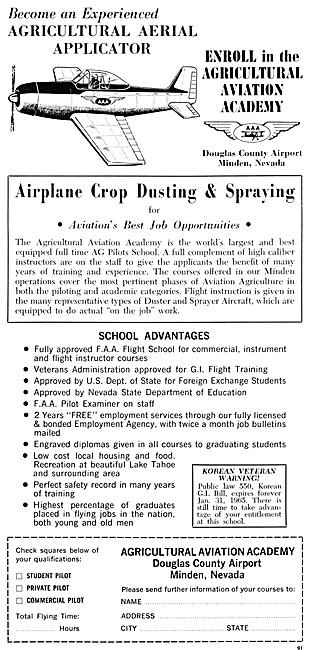 Agricultural Aviation Academy. Douglas County Airport            