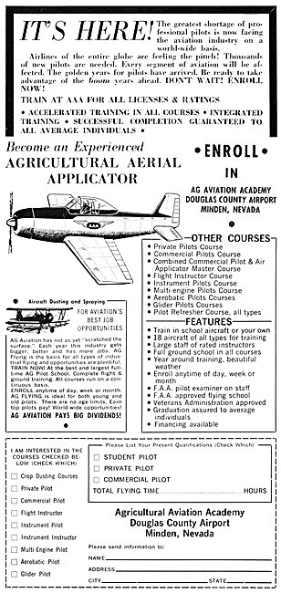 Agricultural Aviation Academy. Minden, Nevada                    