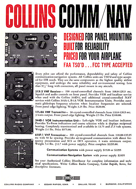 Collins Avionics - Collins 618F-1 VHF Comm/Nav                   