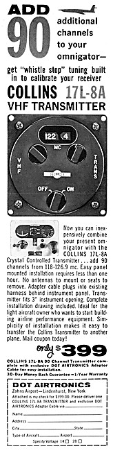 Collins  17L-8A VHF Transmitter - DOT Airtronics                 