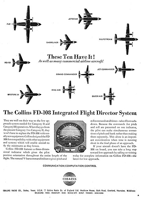Collins FD-108 Integrated Flight Director System                 