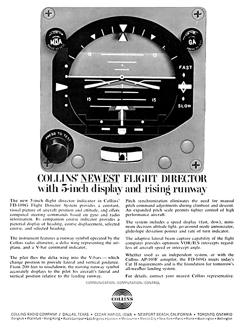 Collins Avionics & Flight Guidance Systems 1968                  