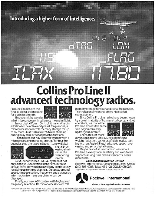 Rockwell Collins Pro Line II Avionics                            