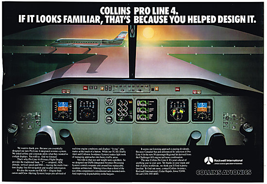 Rockwell Collins Pro Line 4 Avionics                             