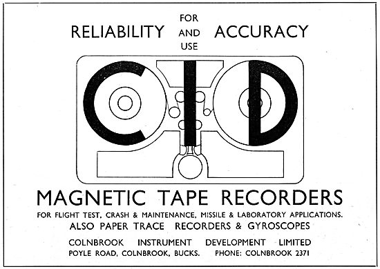 Colnbrook Instrument Development : Magnetic Tape Recorder 1965   