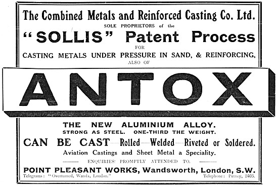Combined Metals ANTOX -  SOLLIS Metal Casting Process            