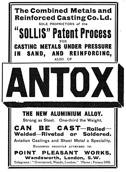 Combined Metals ANTOX -  SOLLIS Metal Casting Process            