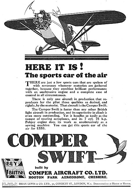 Comper Swift - The Sports Car Of The Air                         