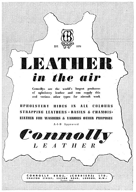 Connolly Bros Leather Products For Aircraft 1943                 