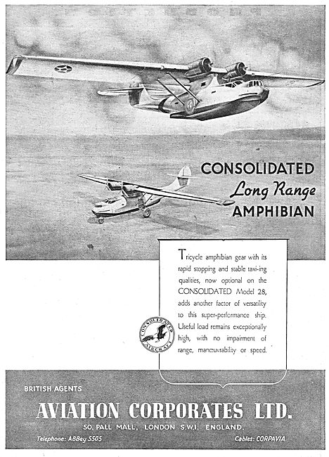 Consolidated Model 28 Long Range Amphibian Aircraft              