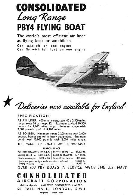 Consolidated PBY4 Catalina 1938                                  