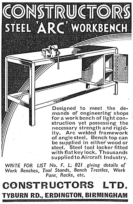 Constructors Factory Workbenches 1939                            