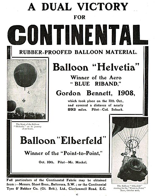 The Continental Tyre & Rubber Co: Rubber Proofed Balloon Material